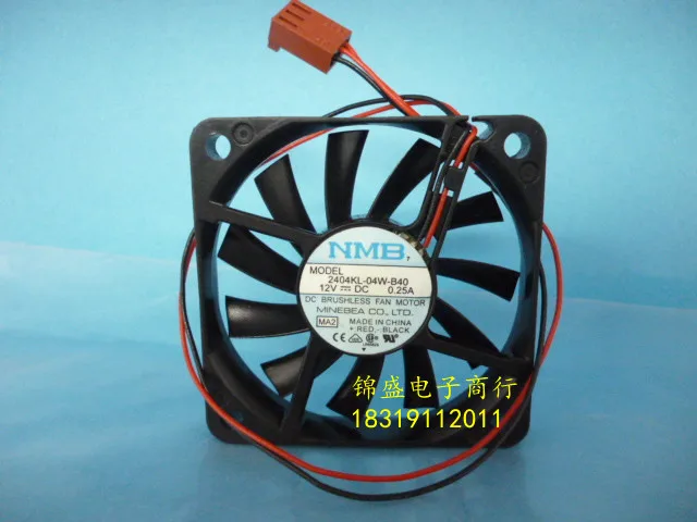 

NMB 2404KL-04W-B40 6010 60*60*10mm 12V 0.25A 2 line double cooling fan