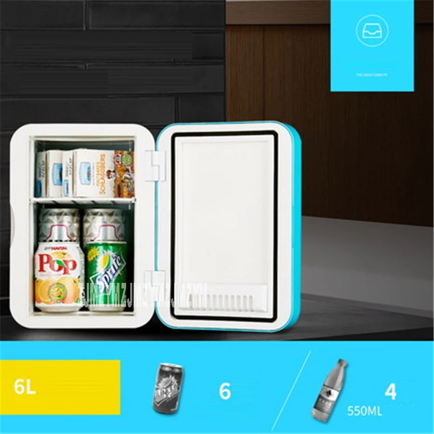 Congelatore portatile 6 L Mini Frigo Frigorifero Auto A Casa A Duplice Uso Compact Car Frigorifero 12V/220 V le Variazioni di temperatura HD-6L