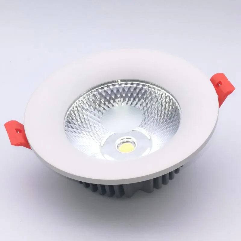 

Factory product Hot sale White shell 15W Dimmable Warm Cold White COB Led down light COB Led Ceiling Recessed Lamp AC85-265V CE