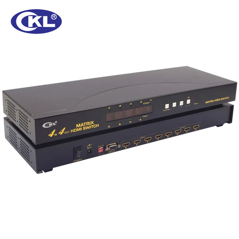 CKL-4H4 4 dalam 4 HDMI Matrix Beralih Splitter Rack Mount Dukungan 1.4 V 3D 1080 P untuk PS3 PS4 untuk Xbox 360 PC DV DVD HDTV