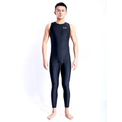 Vendita calda Fastskin Costume Da Bagno Senza Maniche Della Maglia Degli Uomini di Un Pezzo Professionale di Immersioni Subacquee Vestito Protezioni Costumi Da Bagno