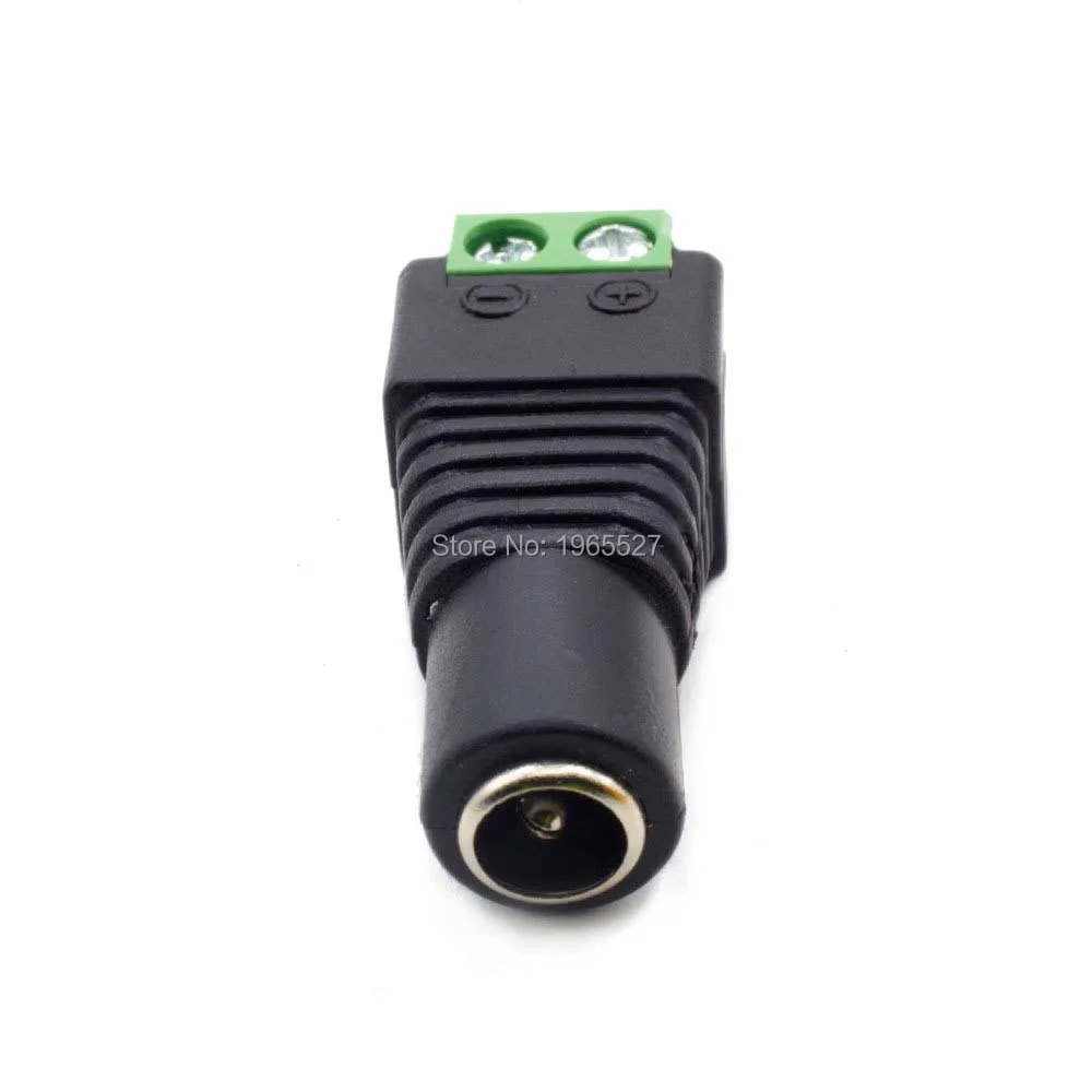 Solderless DC 5.5x2.1 LED Connector Female Plug 3.5 Power Jack for LED Strip CCTV - Easy Connection without Soldering