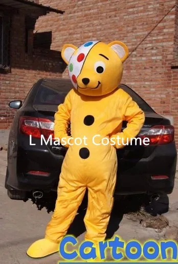 Pudsey Bear mascot costume Adult Size Christmas Fancy dress
