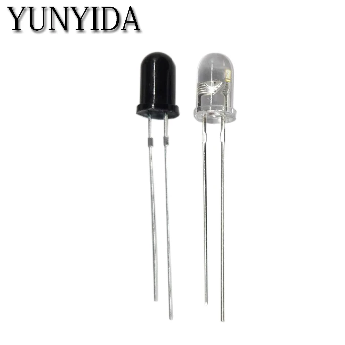 10pairs  5mm  infrared  Transmitting Tube Emitting Diode +infrared receiver  tube   EACH  10PCS