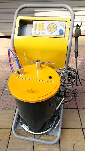 Electrostatic powder coating machine with electrostatic powder spray painting gun