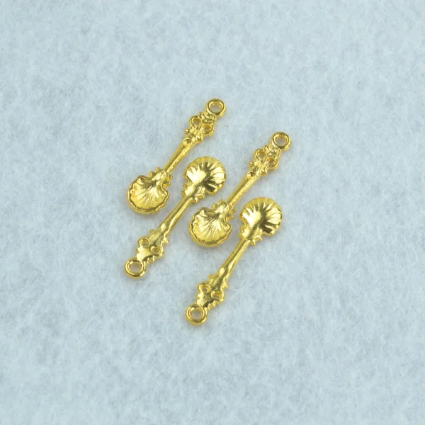 20pcs  Gold color Spoon Charms Necklace Pendant Bracelet Jewelry Making Handmade Crafts diy Supplies 33*9mm 1532