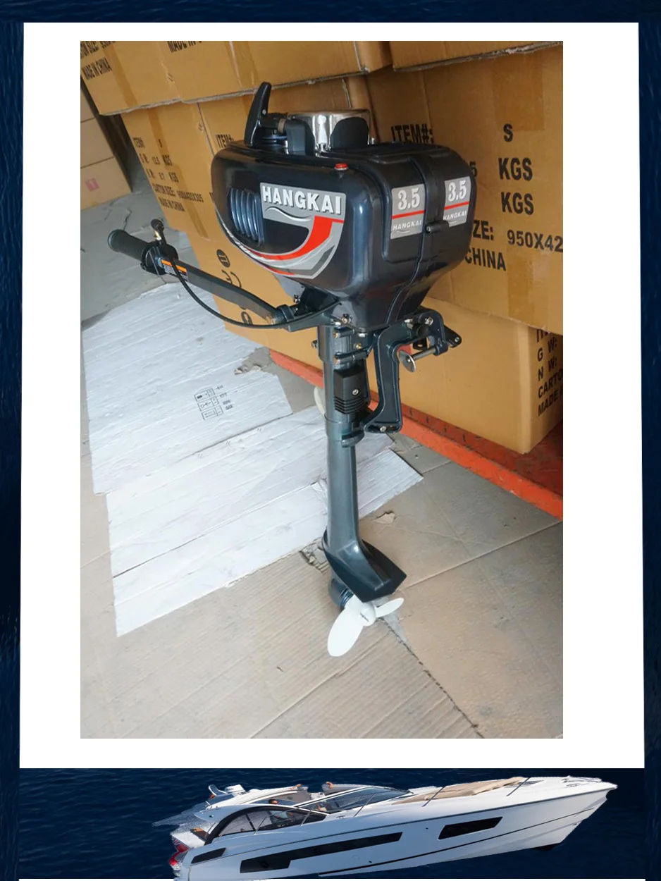 Hot Sale Popular well known Hangkai 3.5 HP 2 Stroke Marine Outboard Motor Boat Engine