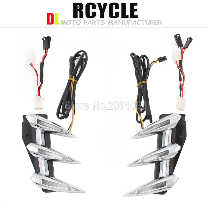 Chrome Motorbike Brake Rotor Covers /LED Ring Of Fire For Honda Goldwing GL1800 2001-2011 2008 Left & Right