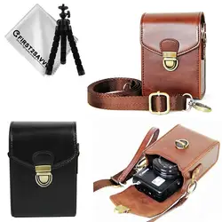 PU  leather camera case bag with strap for Panasonic Lumix DMC TZ200 TZ100 TZ110 TZ91 TZ90 TZ95 ZS70 ZS80 ZS60