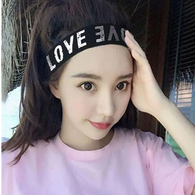 Sports Headband ElasticFashion Headwear Headband Letters Hairband Unisex Headband Yoga Fitting Hair Headband Turban Striped