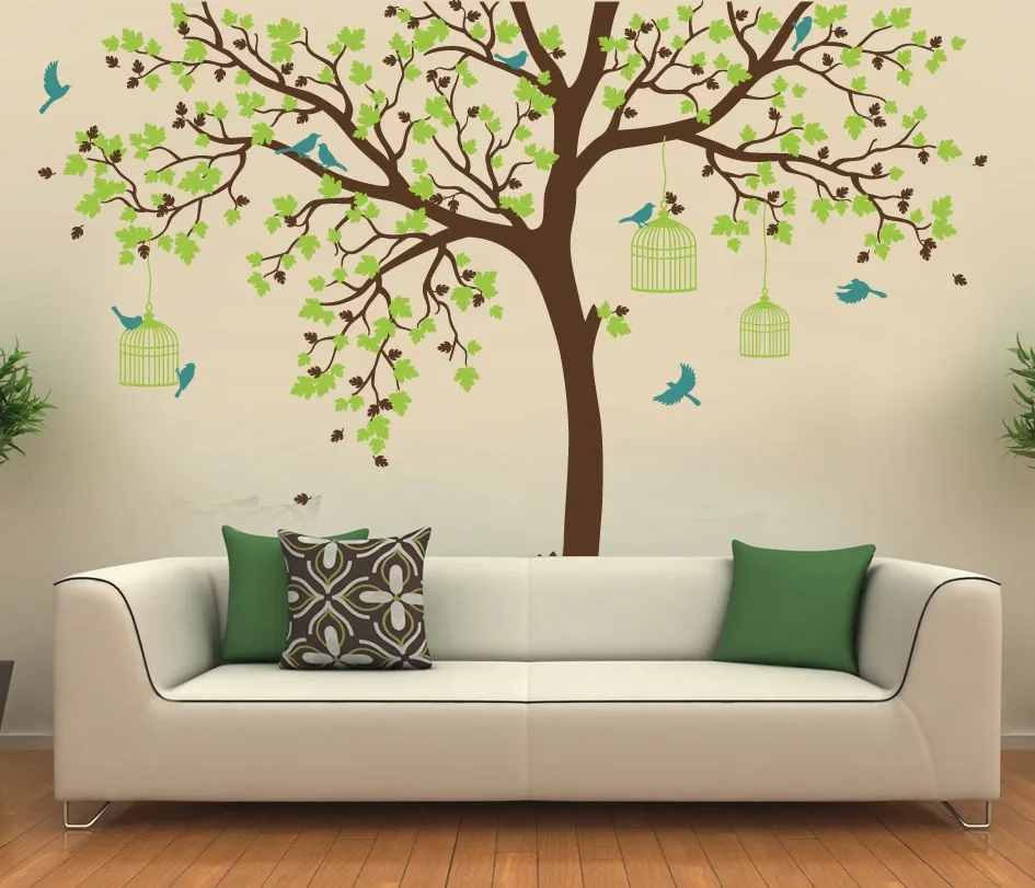 Romantic Flower Tree Vinyl Wall Stickers Decoration Nursery Room Decor Baby Room Wall Decal Perfect Quality Wallpaper  D371C