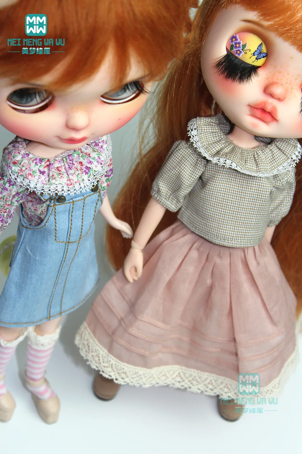 Blyth Doll Clothes Stylish floral shirt, ripped jeans, long skirt for 28-30cm Blyth Azone OB22 OB24  doll accessories