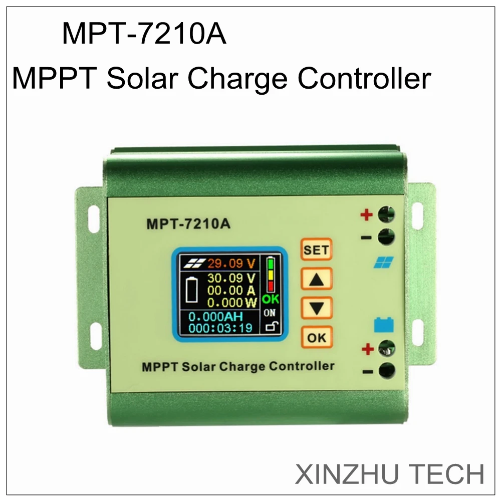 LCD MPT 7210A Solar Regulator Charge Controller Regulator DC-DC Booster Voltage Ammeter Electrical Tool Accessories High-Speed