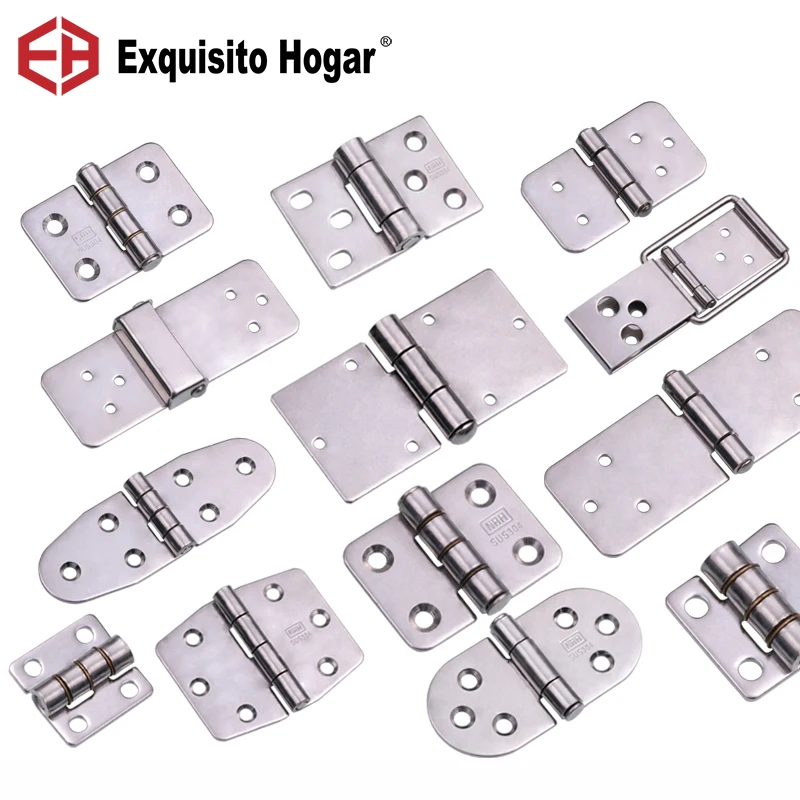 Edelstahl 304 Schrank Scharnier Elektrische Box Scharnier Industrielle Ausrüstung Chassis Schwere Flache Offene Tür Scharniere