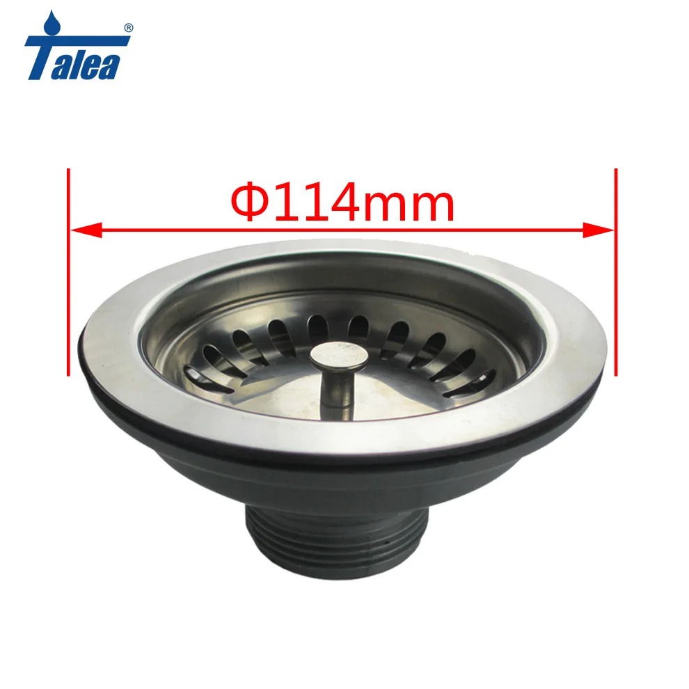 Talea 114mm diameter Blow Sink drain strainer Basin waste Filter Kitchen Fixtures