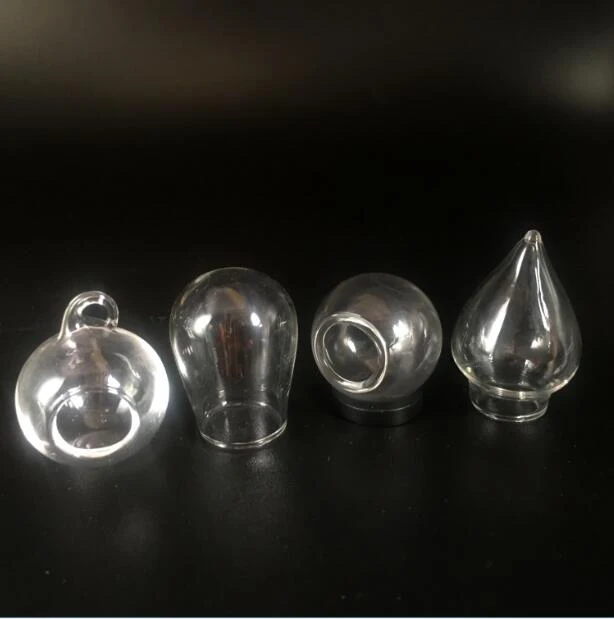 1pieces 25*30mm hollow Micro Landscape Ecological Glass Bottle Glass Pots jewelry Glass Bottle Moss DIY Glass globe ball