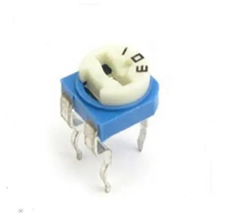 100pcs/lot Blue white Adjustable resistor 100R-500K Horizontal Potentiometer Adjustable resistance