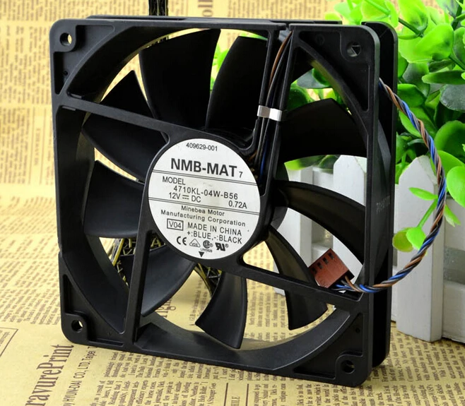 12CM 120*120*25 12V 0.72A 4710KL-04W-B56 four line PWM temperature control fan