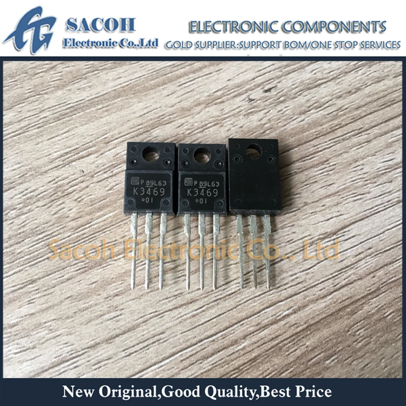 オリジナルのmosfet,新品,10個,ロット2sk3469 k3469または2sk3468または2sk3467または2sk3466 2sk3465 2sk3464 2sk3462 2sk3461 TO-220F,12a 500v