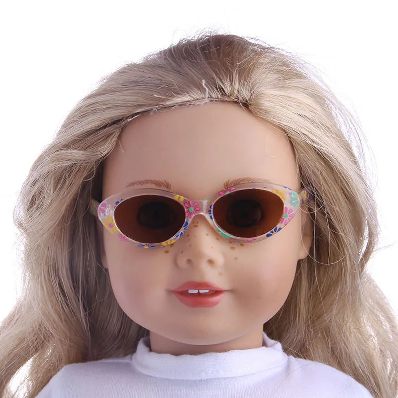 Five new fashion sunglasses Fit For  Doll 18 inch  Doll,43CM Newborn baby doll Accessories