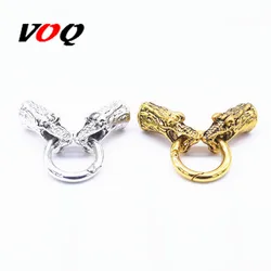 1 Set Shipping Antique Gold & Silver Color Crocodile Clasps Connector for Fermoir Bracelet Jewelry Making Inner Size 8mm