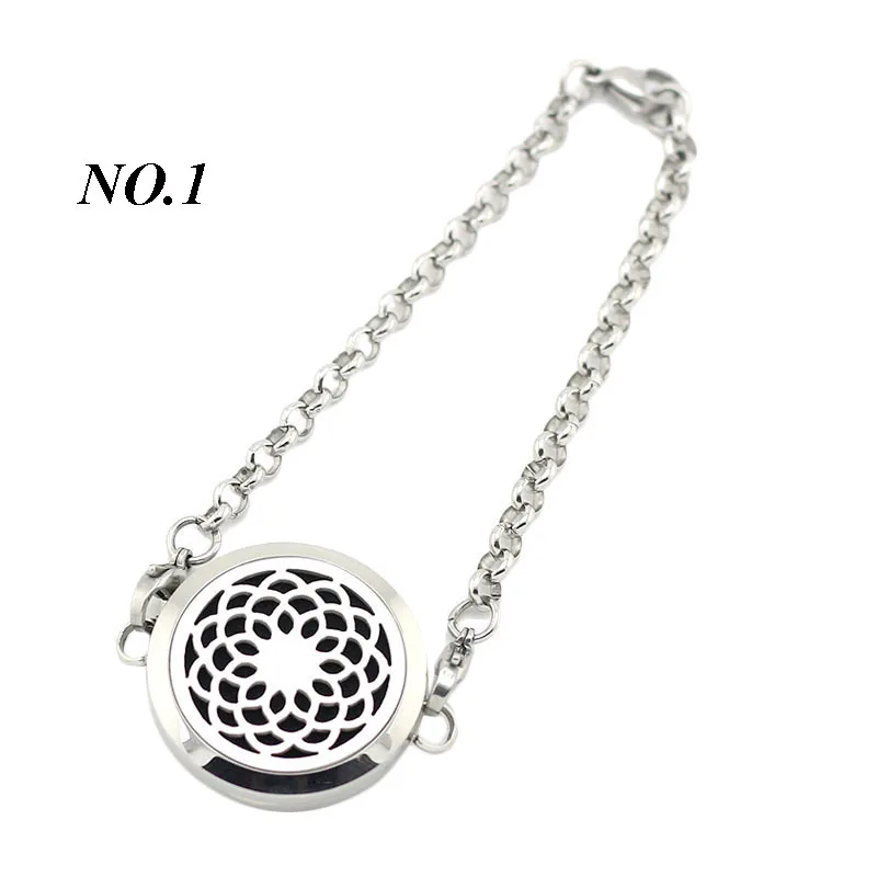 (Free 5pcs Felt Pads) 316L Stainless Steel 25mm 30mm magnetic Aromatherapy Essential Oils Perfume Diffuser Locket  Bracelet