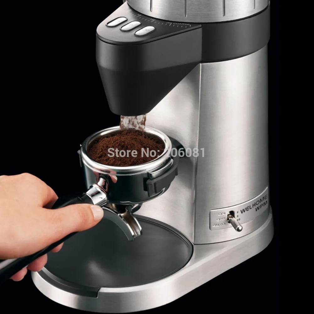 Welhome WPM zd-16 electro dosing/on Demand conical burrs espresso grinder/home electrical coffee grinder/Cafe grinder