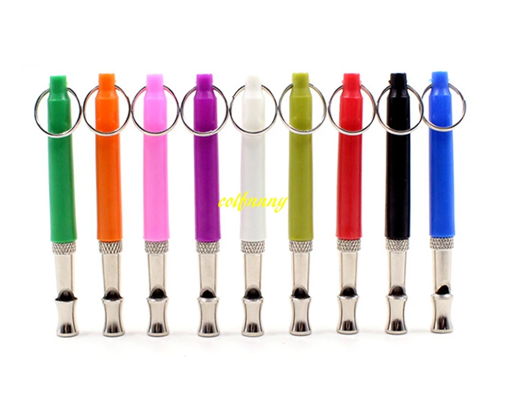 

200pcs/lot Fast Shipping Adjustable ultrasonic DOG whistle sound to stop barking Portable keychain pet training sonic flute