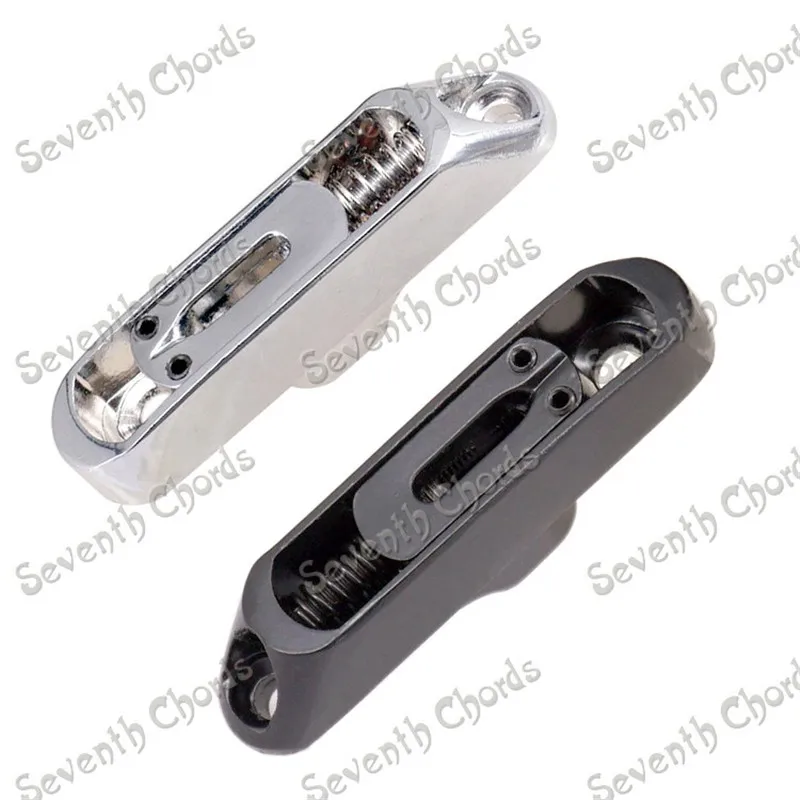 

6 Pcs Black Chrome Individual Electric Guitar Bridge Saddles Tailpiece Musical Instrument Accessories Parts