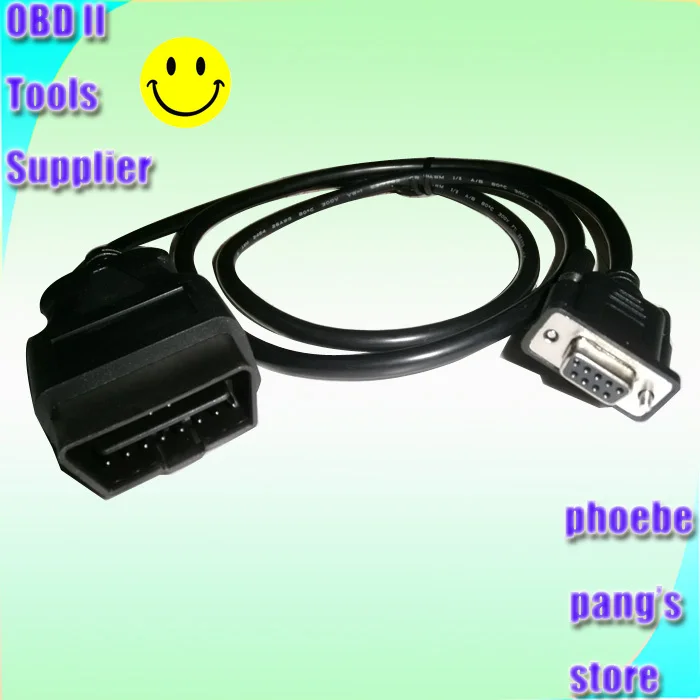 FINETRIP Factory Price 1pc Auto Accessories Connector OBD OBDII serial RS232 cable OBD2 DB9 Diagnostic Adapter Interface DB9