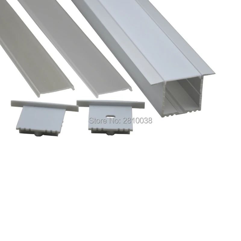 

10 Sets/Lot T type Anodized Silver Led Aluprofil 2M and Extruded Aluminium LED profil 2M for ceiling and wall lights