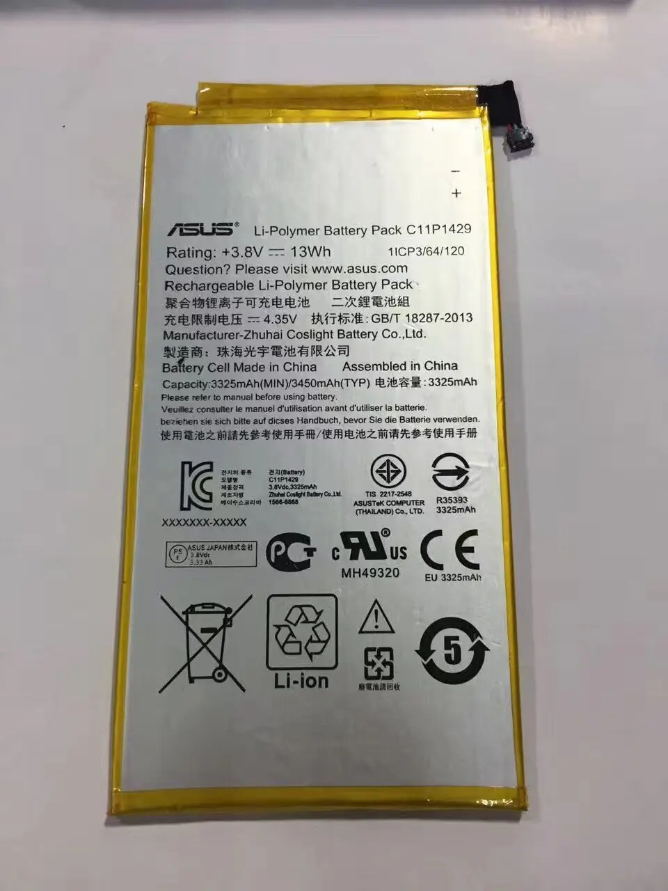 

New genuine Battery for ASUS Z170MG ZenPad Z0170CG Z7010C Z7010CG ZenPad C 7.0 Z170CG ZenPad C 7.0 3G Z170CG C11P1429 3.8V 13WH