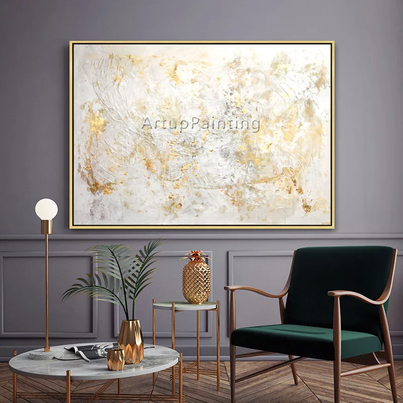 

Nordic style canvas painting caudros decoracion acrylic golden painting Wall art Pictures For Living Room Home Decor quadros86