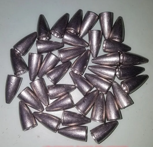 50pcs Lead Fishing Sinker Fishing Bullet Shaped Weights Casting Sinkers Weight 1.8g 2.5g 3.5g 5g 7g 10g 14g 20g
