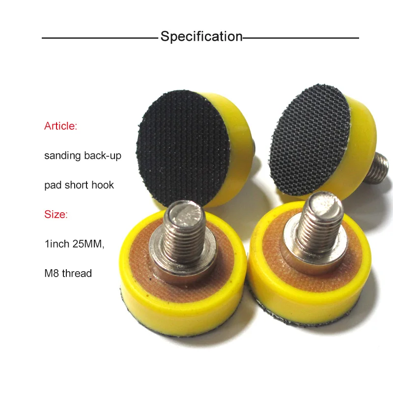 Almohadilla de lijado de 1 pulgada 25mm, bucle de gancho corto de 5/16 "-24, placa de respaldo para lijadora, accesorios de herramientas eléctricas abrasivas para amoladora, paquete de 5