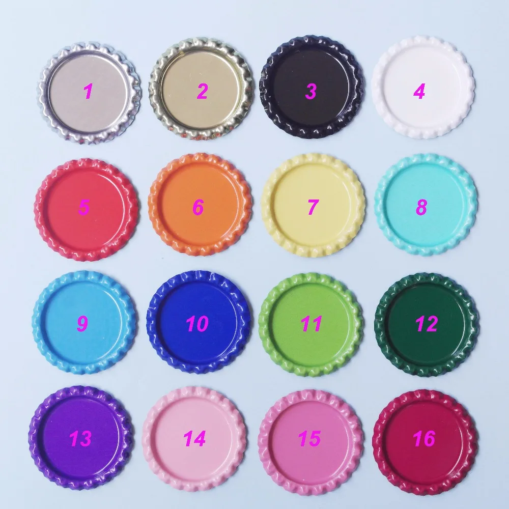 Hot Sell 4000pcs Flattened Bottle Caps For DIY Crafts Hair bows,Pendants Accessories,Mixed 12 Colors,By DHL Free Shipping