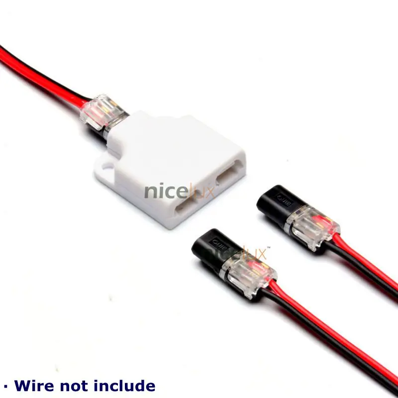 Connector Junction Box Power Distributor Box for LED Electrical Audio Auto Moto System 22-20AWG Wire Cable 1x Splitter + 3x 2pin