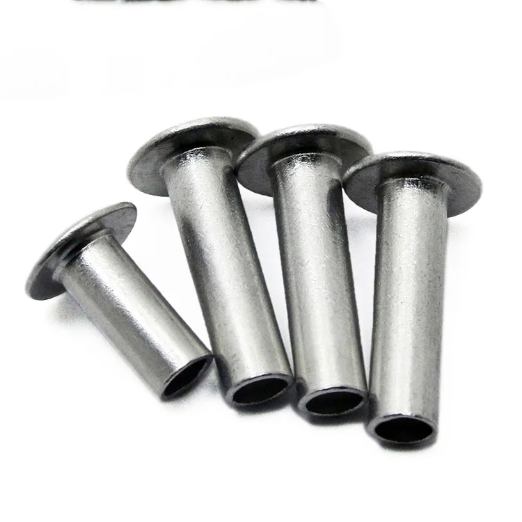 30pcs M2 stainless steel rivet large flat head semi-tubular rivets household decorative bolts 3mm-20mm length