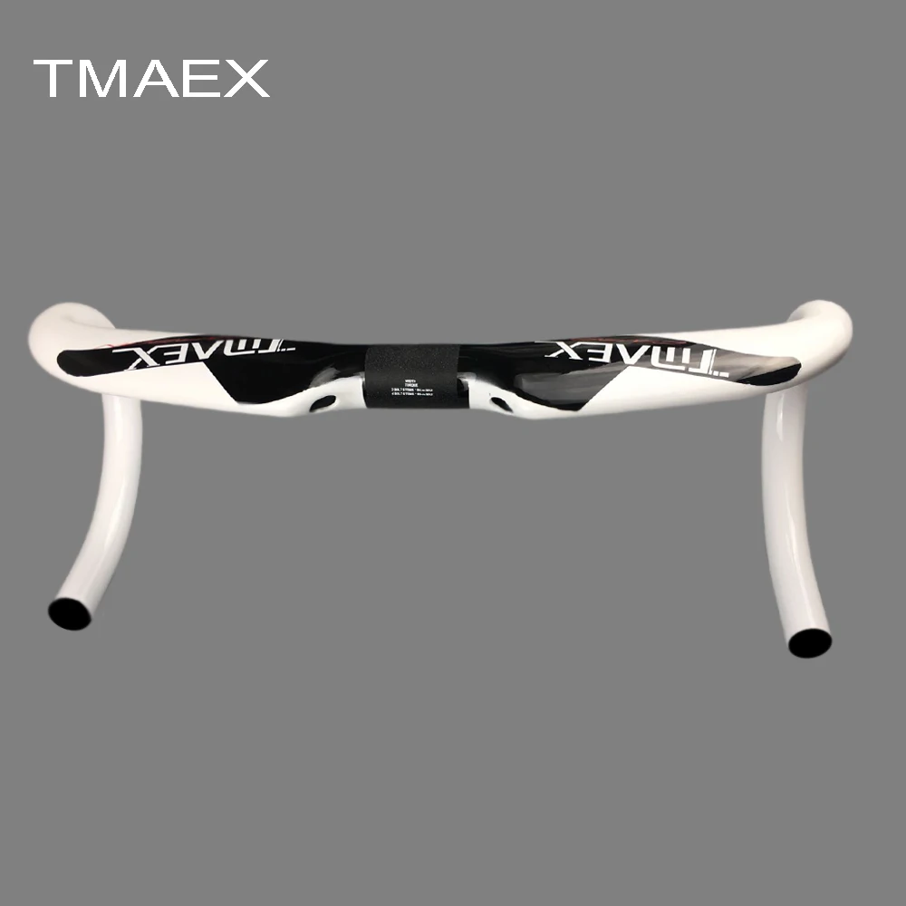 TMAEX-Full Carbon Fiber Handle Bar, Road Bike Bent Bar, MTB Handlebar, Bicycle Racing, 400mm, 420mm, 440mm