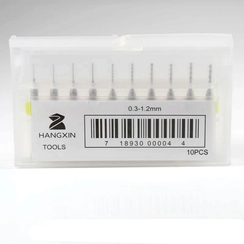 0.1-2.0mm 10PCS Carbide PCB Drill Bit CNC Router Wood Drilling Tools Engraving Machine Accessories