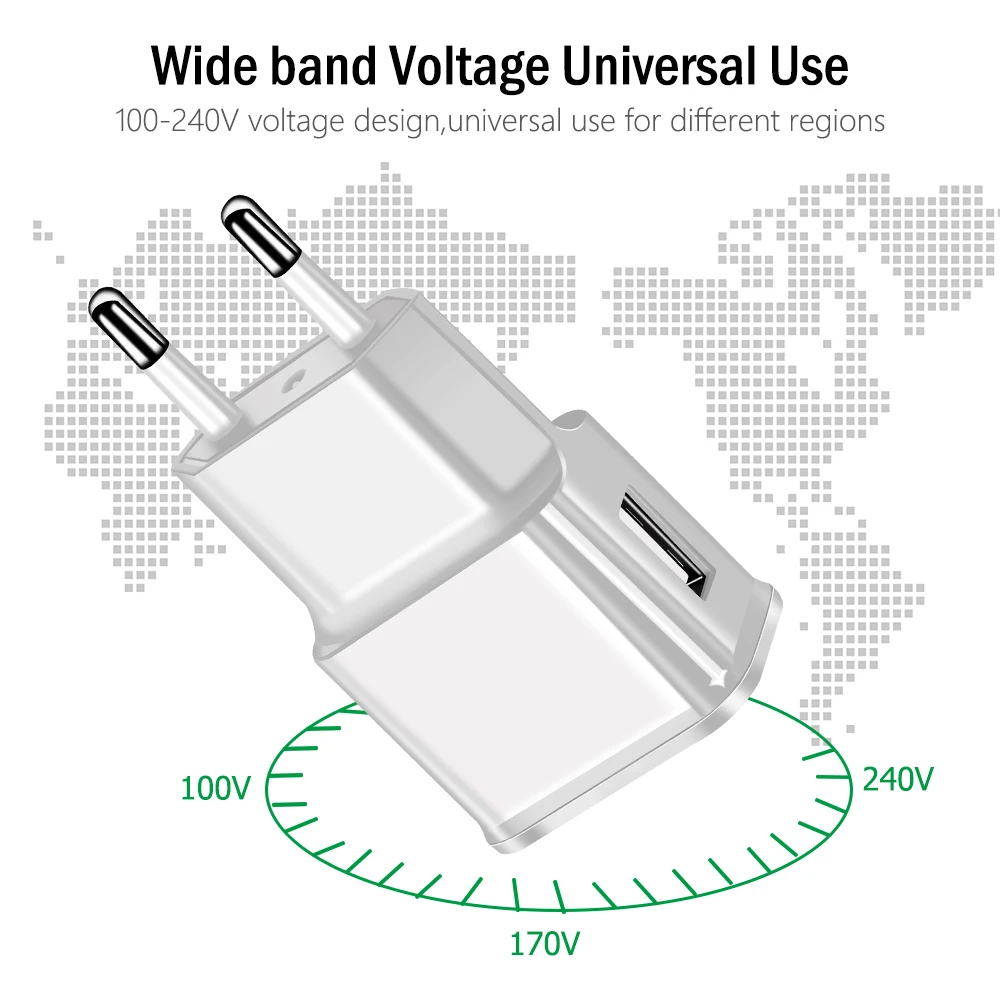 2PCS/lot 5V 2A Travel Convenient EU Plug Wall USB Charger Adapter For Samsung galaxy S5 S4 S6 note 3 2 For iphone 7 6 5 4