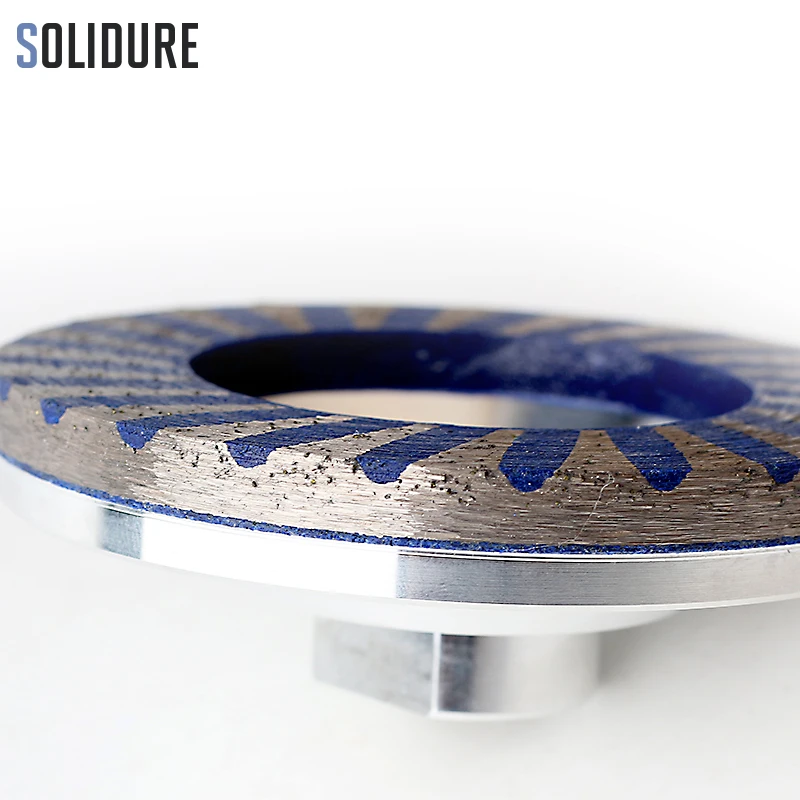 4 pollice Coarse # rettifica riempito di resina di alluminio ruote tazza diamante con Alluminio backer per la molatura di pietra, cemento e piastrelle
