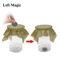 1pcs Pena Coin penetration Dish coin thru rubber sheet into cup Black Hole magic trick mentalism props illusion magia  E3090