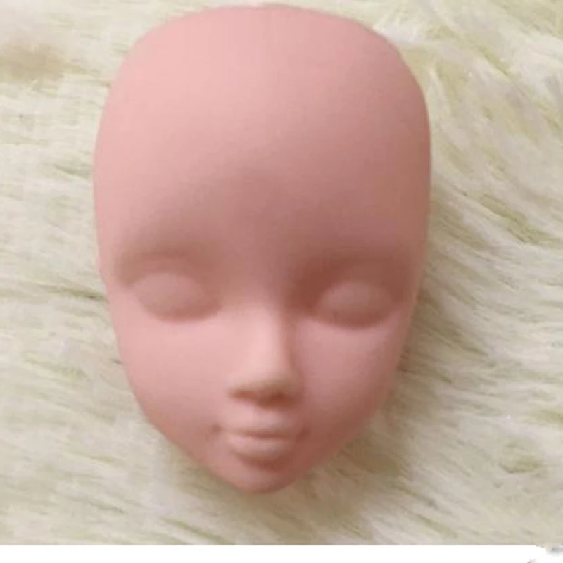 2pcs/lot Soft Plastic Practice Makeup Doll Heads For 11.5\