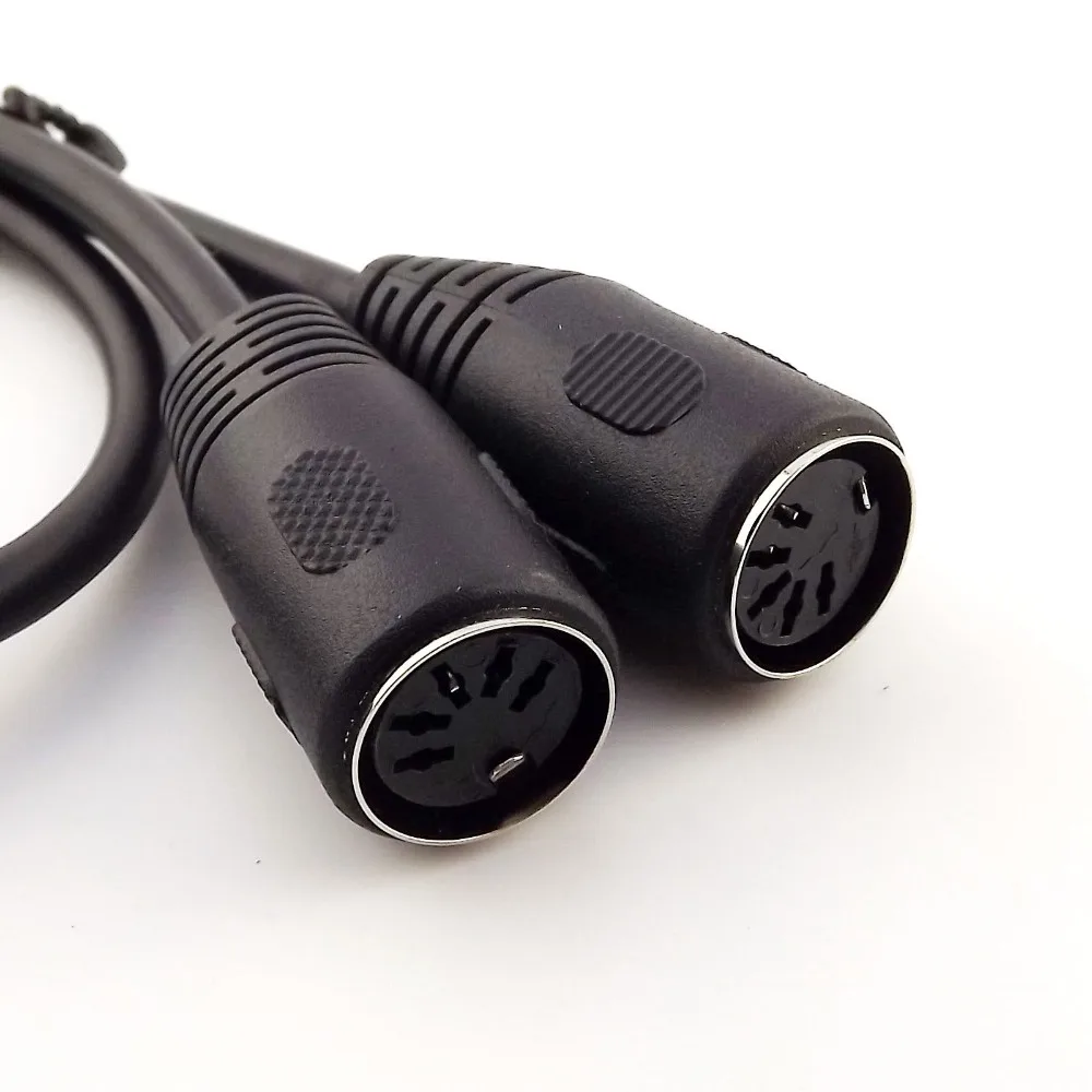 قابس ذكر ميدي دين 1 ، قطعة واحدة ، 5 دبابيس إلى 2 مقبس أنثى ، كابل محول الفاصل Y ، 50 سنتيمتر