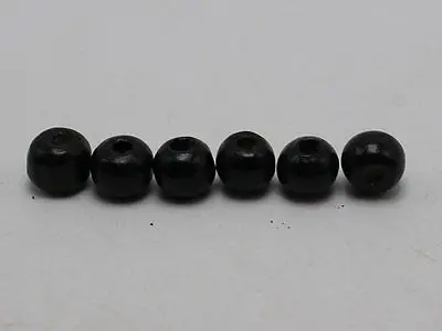 500 Black 8mm Round Wood Beads~Wooden Spacer Beads Jewelry Making