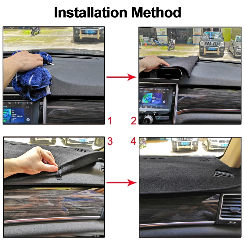 Car Inner Dashboard Cover Dash Mat Carpet Cape Cushion Pad For Hyundai Sonata / I45 2010 2011 2012 2013 2014 6th Gen YF Series