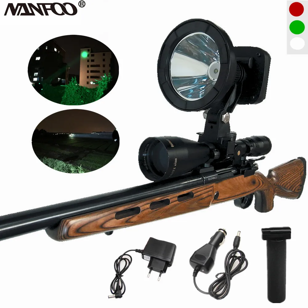 

Rechargeable LED Gun Light 5"Famous USA Imported CREE XML2 T6 10W White LED Scope Mounted Spotlight Ultra Spot Beam Weapon Light