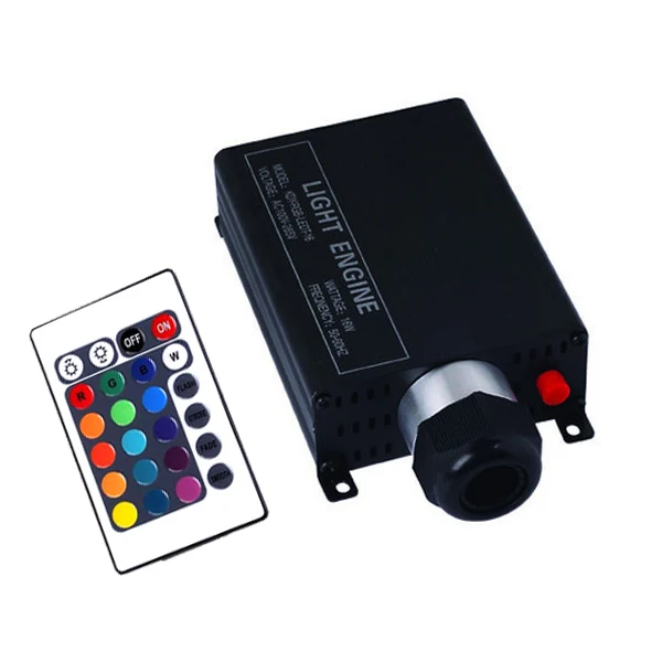 24Key RF Remote RGB LED Light Engine 16W Fiber Optic led light engine Optic Fiber Lights Driver AC100-265V input