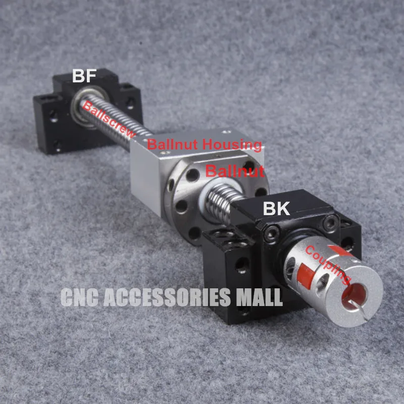 

1SET 1605 RM1605-L1000mm Ball screw + SFU1605 Ballnut + BK12 BF12 End Support + 1605 Ballnut Housing + 6.35*10 Coupling